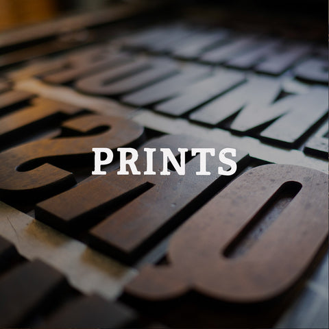 ABC Letterpress Kunstdruck, dreifarbig.