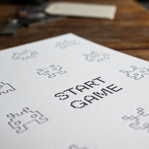 Karte quadratisch Letterpress