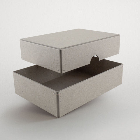 Schachtel A6 | 15,1 x 10,8 x 3,8 cm Graukarton | Box mit Deckel,DIN A6,Fotobox,Geschenk,Geschenkverpackung,Graukarton,Postkartenbox,Schachtel,Schachtel mit Stülpdeckel