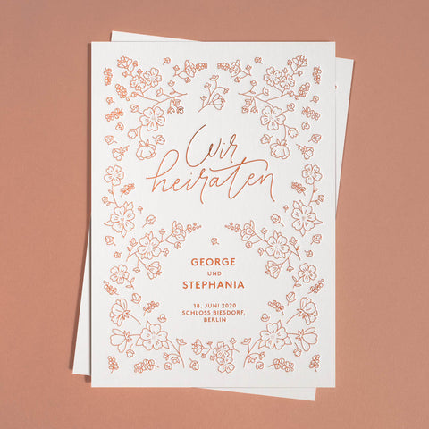 12 x 17 cm | Heißfolie Kupfer