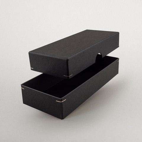 Schachtel | 17 x 7 x 3 cm Schwarz | Box mit Deckel,Geschenkverpackung,Kraftkarton Schwarz,längliche Schachtel,Produktverpackung,Schachtel,Schachtel mit Stülpdeckel,Schmuckschachtel,Schwarz