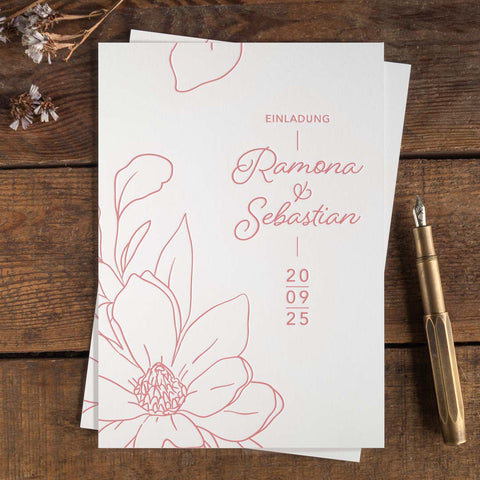 Karte Prägedruck einfarbig