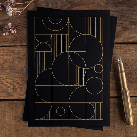 Schwarze Karten mit Heißfolienprägung