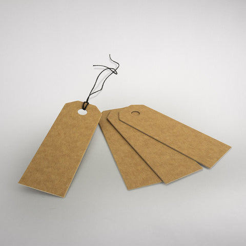 25 Geschenkanhänger | 4 x 12 cm | Hängeetiketten aus Kraftpapier |