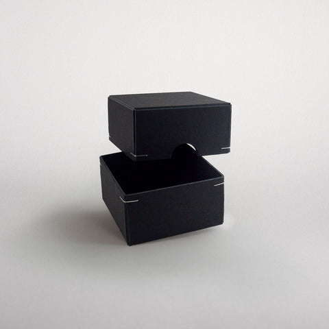 Schachtel | 6,5 x 6,5 x 3,5 cm Schwarz | Box mit Deckel,Fotobox,Geschenkverpackung,Kraftkarton Schwarz,Schachtel,Schachtel mit Stülpdeckel,Schmuckschachtel