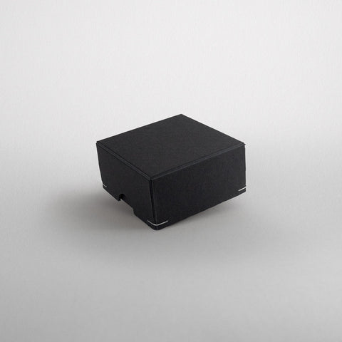 Schachtel | 6,5 x 6,5 x 3,5 cm Schwarz | Box mit Deckel,Fotobox,Geschenkverpackung,Kraftkarton Schwarz,Schachtel,Schachtel mit Stülpdeckel,Schmuckschachtel