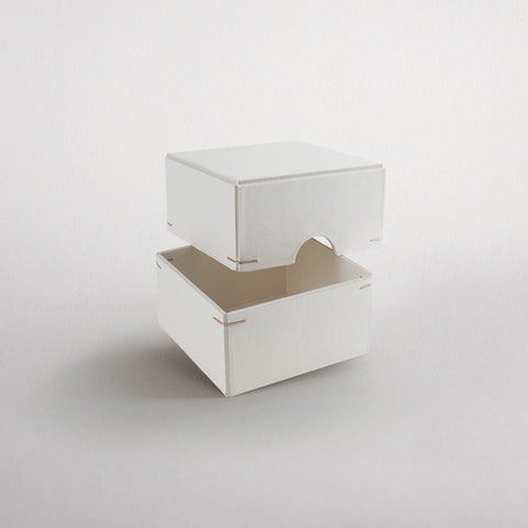 Schachtel | 7 x 7 x 3 cm Naturweiß | Box mit Deckel,Fotobox,Geschenkverpackung,Kraftpapier,Naturweiß,Schachtel,Schachtel mit Stülpdeckel,Schmuckschachtel