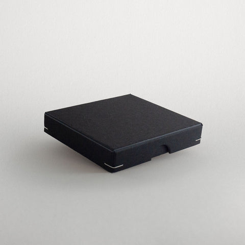Schachtel | 8 x 8 x 1,5 cm Schwarz | Box mit Deckel,Fotobox,Geschenkverpackung,Produktverpackung,Schachtel,Schachtel für Kette,Schachtel mit Stülpdeckel,Schmuckschachtel,Schwarz