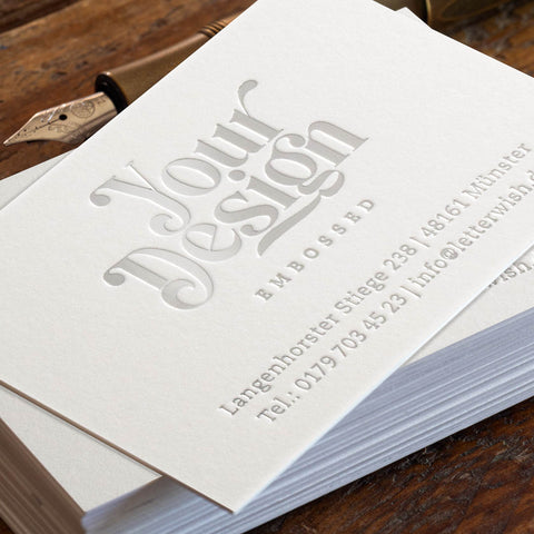 Visitenkarte Heißfolie Silber