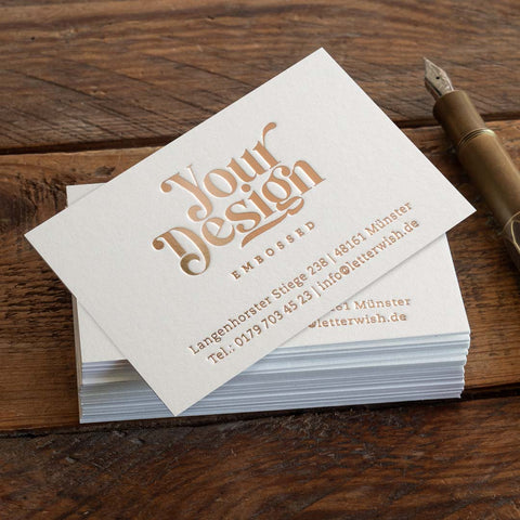 Visitenkarten mit Heißfolienprägung