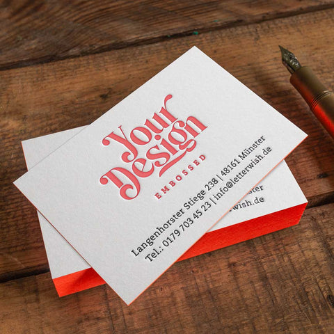 Letterpress Visitenkarten | mit Farbschnitt