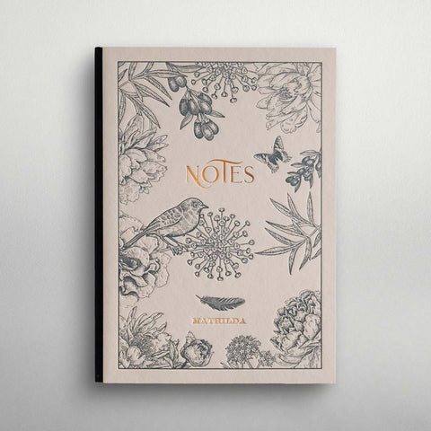 Letterpress Notizbuch – Floral