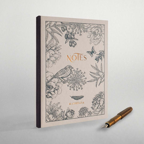 Letterpress Notizbuch – Floral