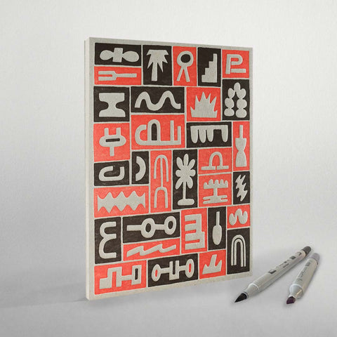 Skizzenbuch | Letterpress Sketchbook - Marc David Spengler Edition | Hochwertiges Skizzenbuch mit geprägtem Titel - Handarbeit
