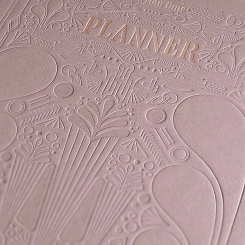 Terminplaner 2025/26 | ArtDeco Stil - Almond | PERSONALISIERBAR | Buchkalender,Kalender,Planner