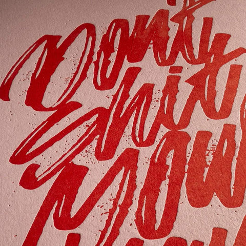 Kunstdruck "Don't Sh*t Your Pants" - Rot |