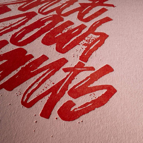 Kunstdruck "Don't Sh*t Your Pants" - Rot |