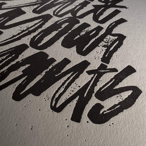 Kunstdruck "Don't Sh*t Your Pants" - Schwarz |