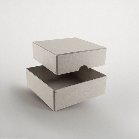 Schachtel | 12 x 12 x 4 cm Graukarton | Box mit Deckel,Fotobox,Geschenkverpackung,Graukarton,Produktverpackung,quadratisch,Schachtel,Schachtel mit Stülpdeckel,Schmuckschachtel