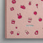Personalisierbares Kawaii Notizbuch mit Name in blauer Heißfolienprägung – Bullet Journal rosa