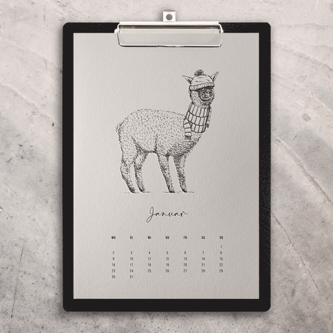 Letterpress Kalender 2023 - white - limitiert